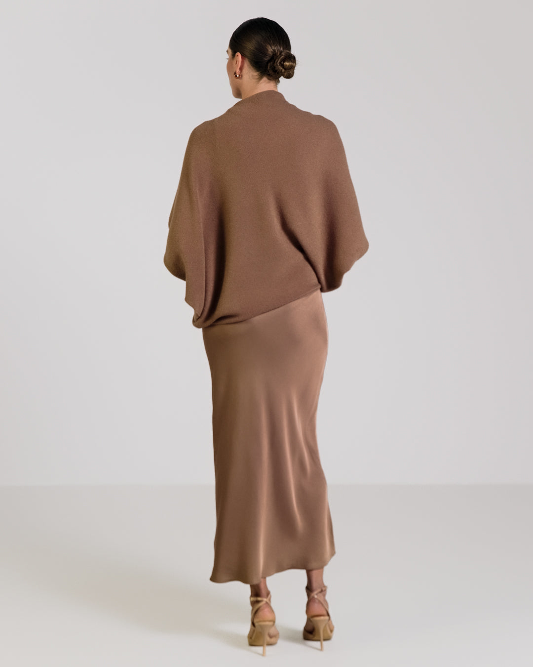 Asymmetric Draped | Maple | Seamless Knit