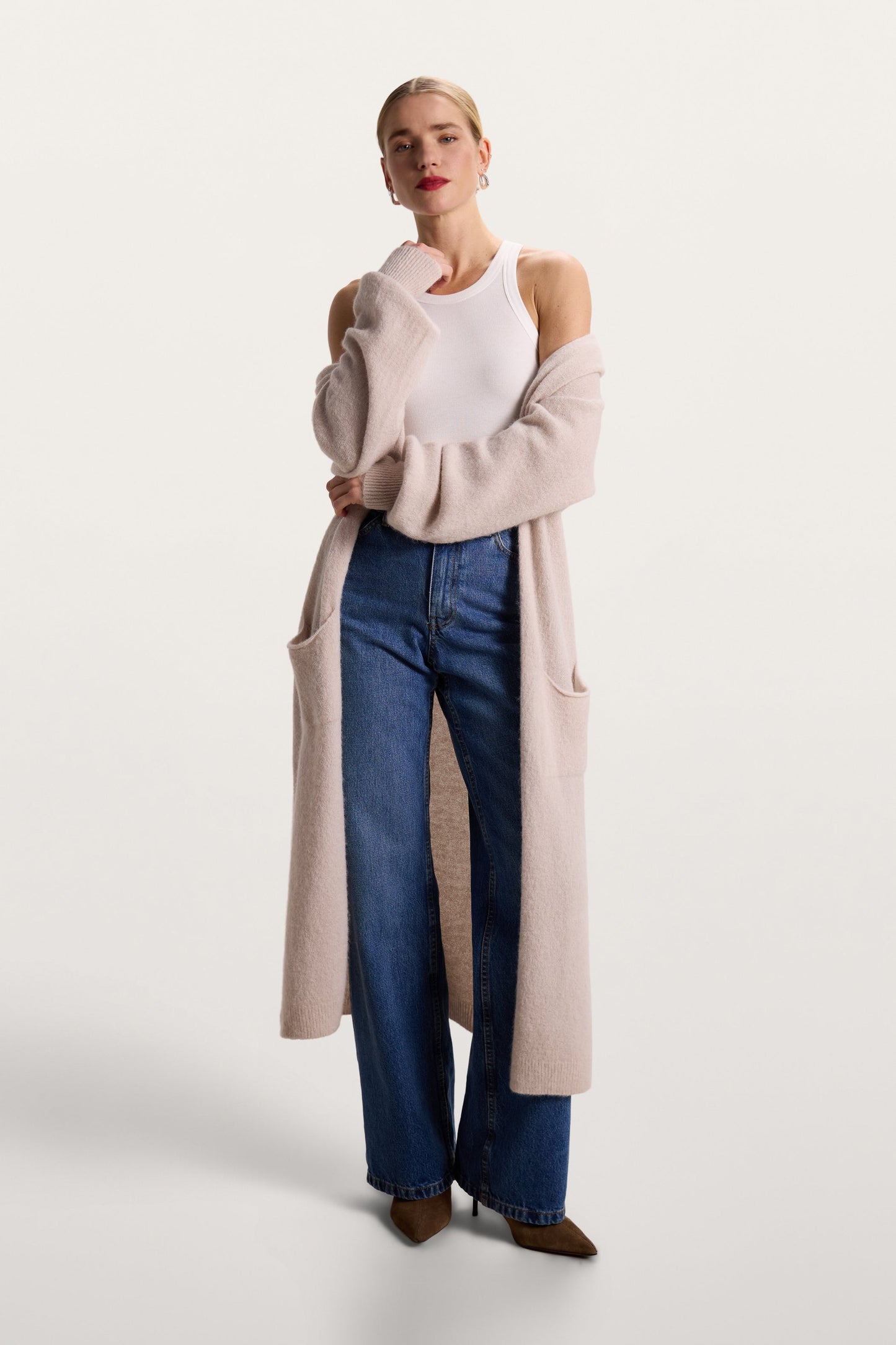 Yasmin Open Cardigan | Beige | Alpaca Blend