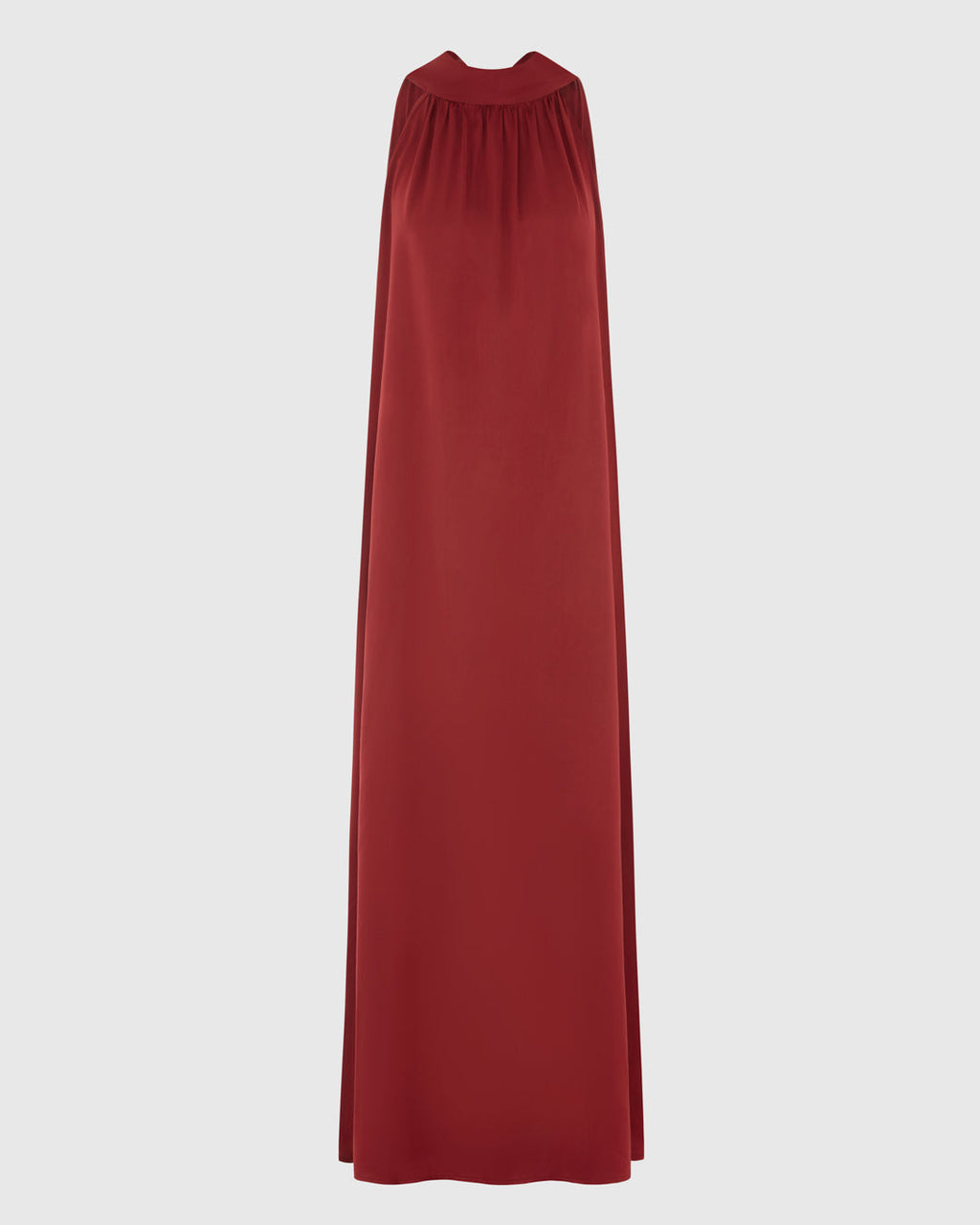 Ruby Halterneck Satin Dress | Deep Red