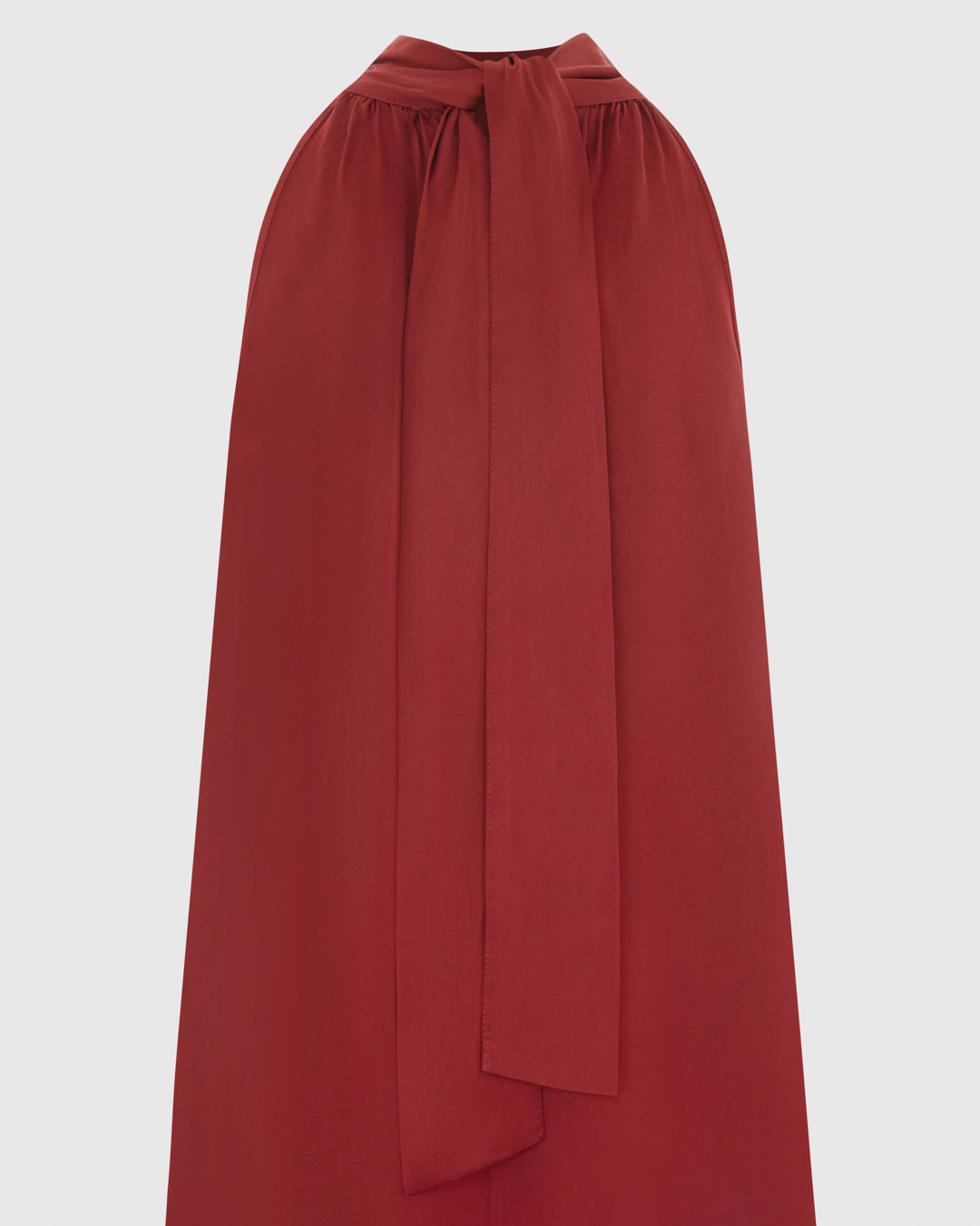 Ruby Halterneck Satin Dress | Deep Red
