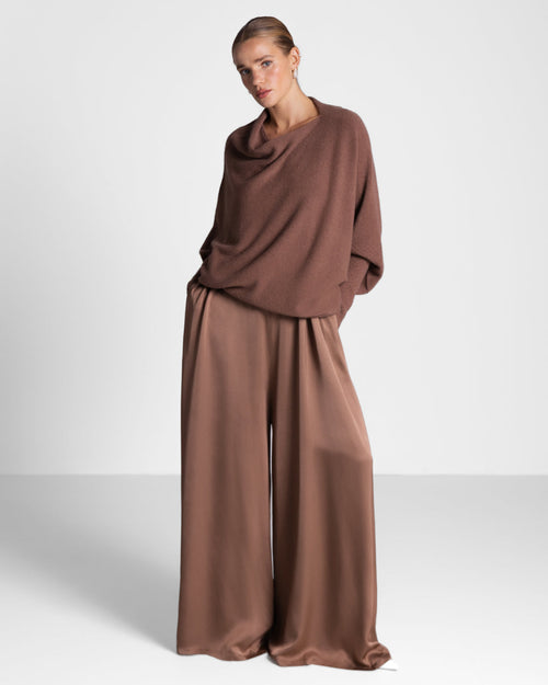 Asymmetric Draped | Maple | Seamless Knit