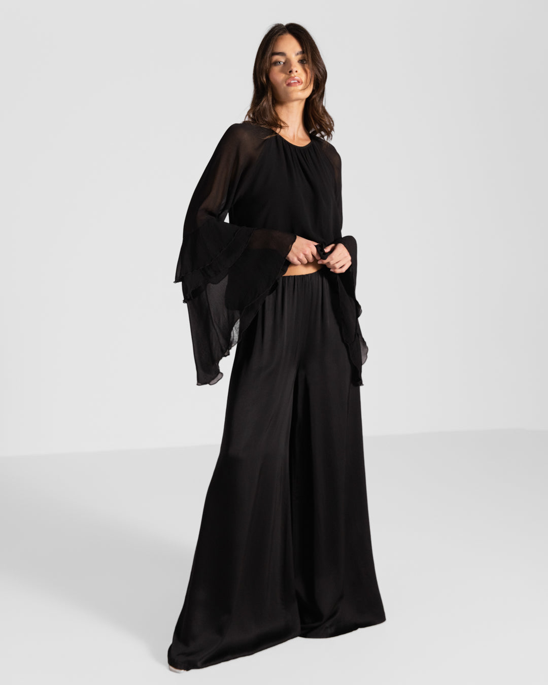 Blair Ruffle Blouse | Black