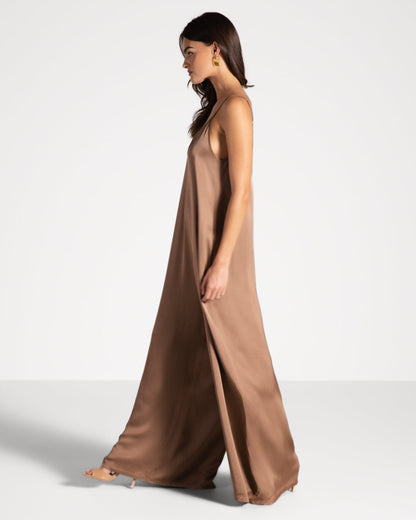 Audrey Satin Jumpsuit | Maple