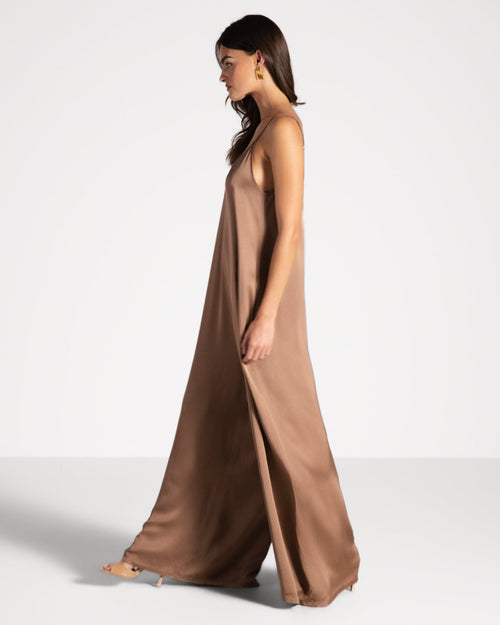 Audrey Satin Jumpsuit | Maple