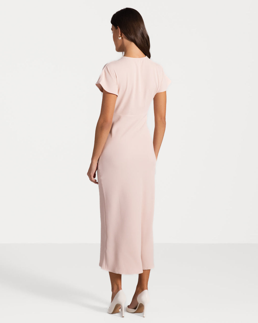 Juliette V Neck Dress | Dusty Pink