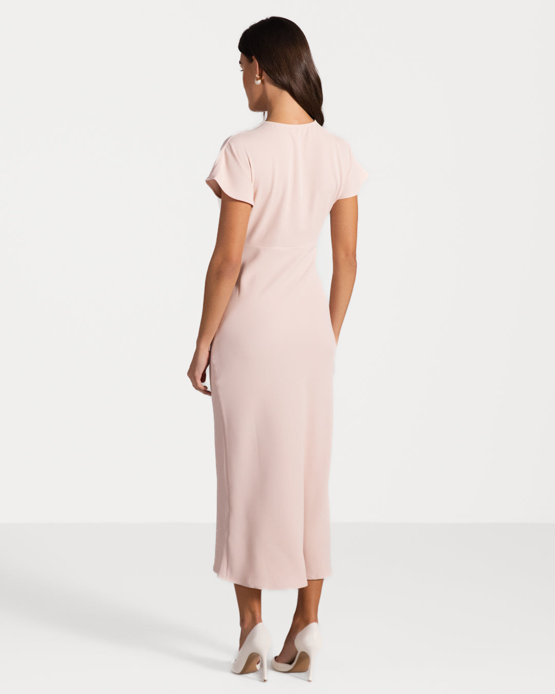 Juliette V Neck Dress | Dusty Pink