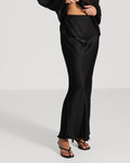 Rosalind Satin Skirt | Black