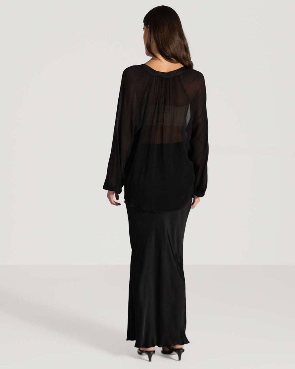 Rosalind Satin Skirt | Black