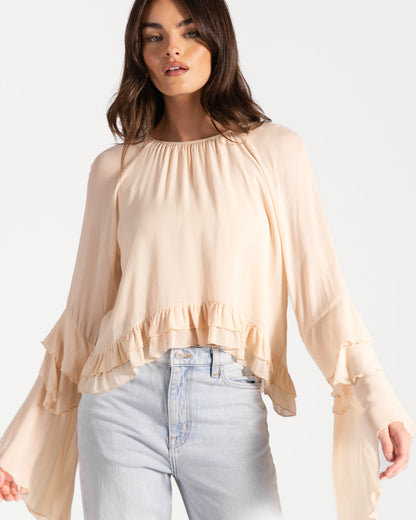 Blair Ruffle Blouse | Cream