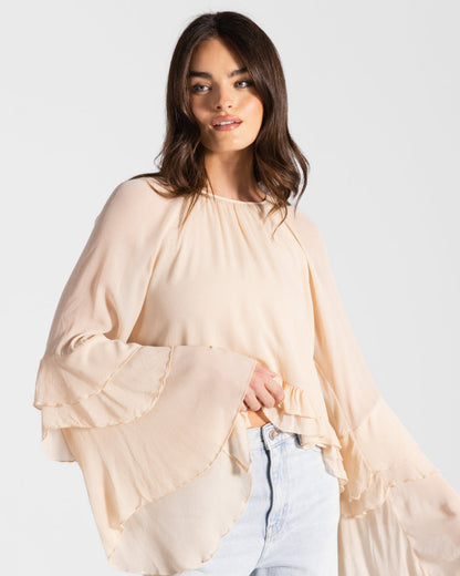 Blair Ruffle Blouse | Cream