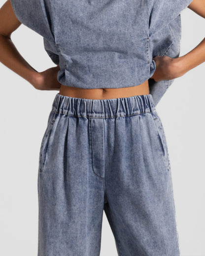 Brooke Elastic Waist Jeans | Denim Blue