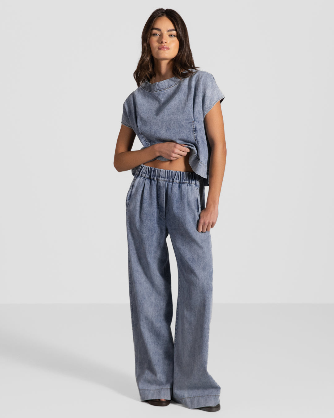 Brooke Elastic Waist Jeans | Denim Blue