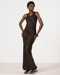 Sabrina Sleeveless Satin Maxi Dress | Cocoa Soleil