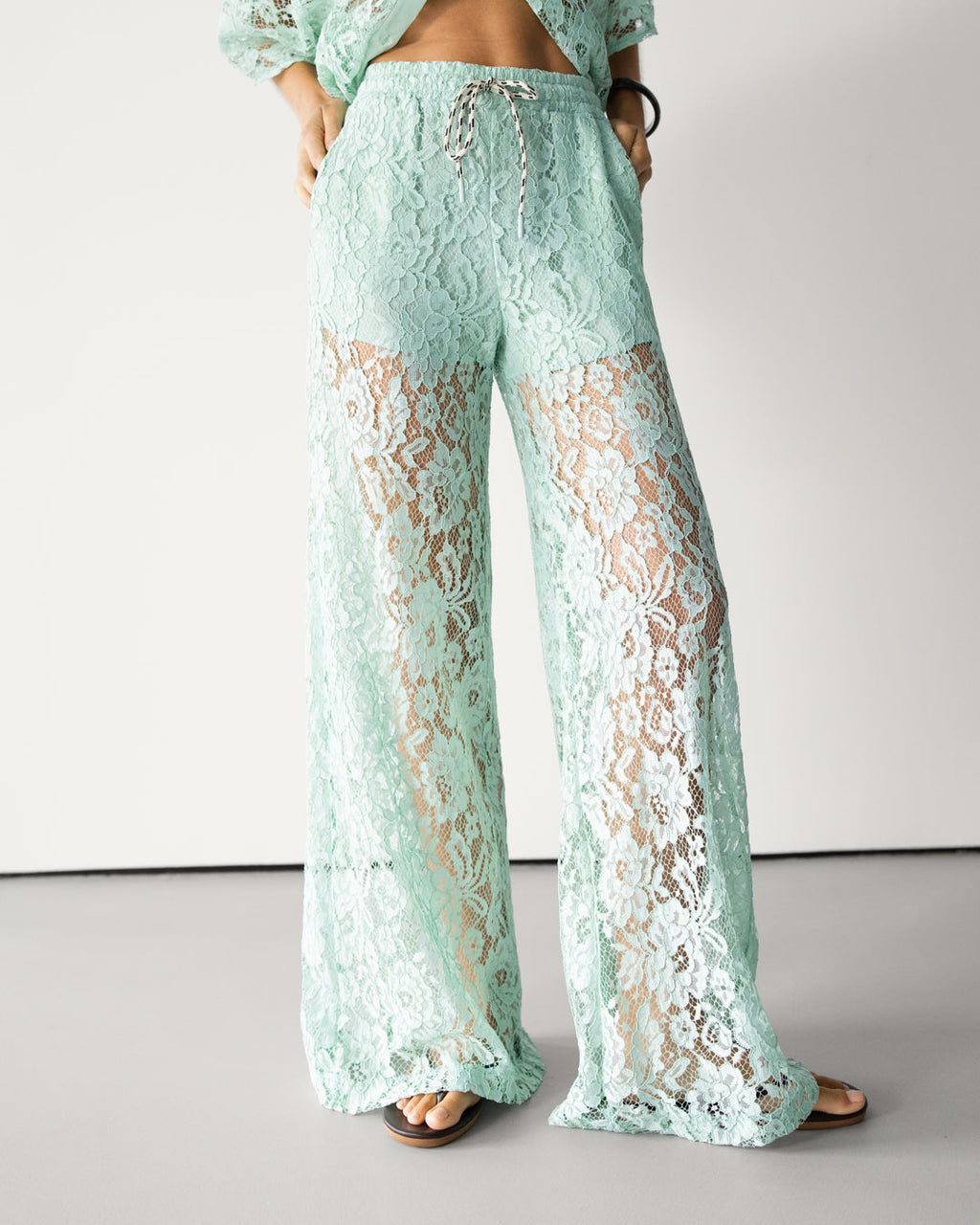 Roxie Lace Trousers | Mint