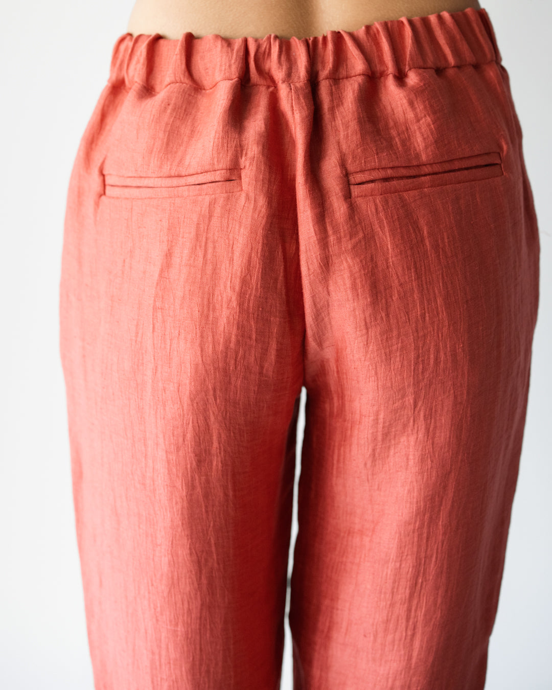 Maris Elastic Waist Trousers | Coral