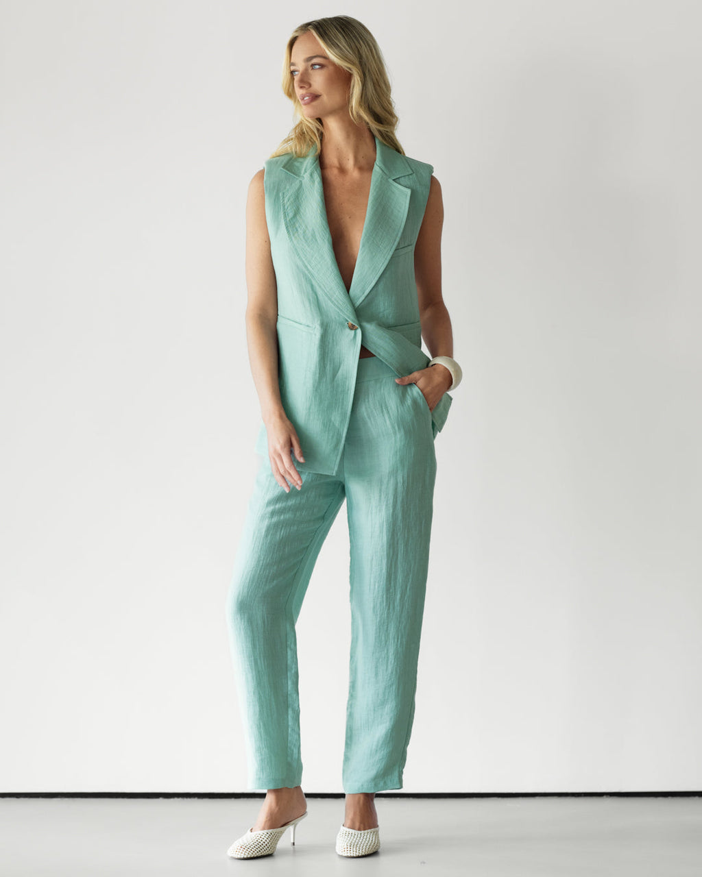 Maris Elastic Waist Trousers | Mint