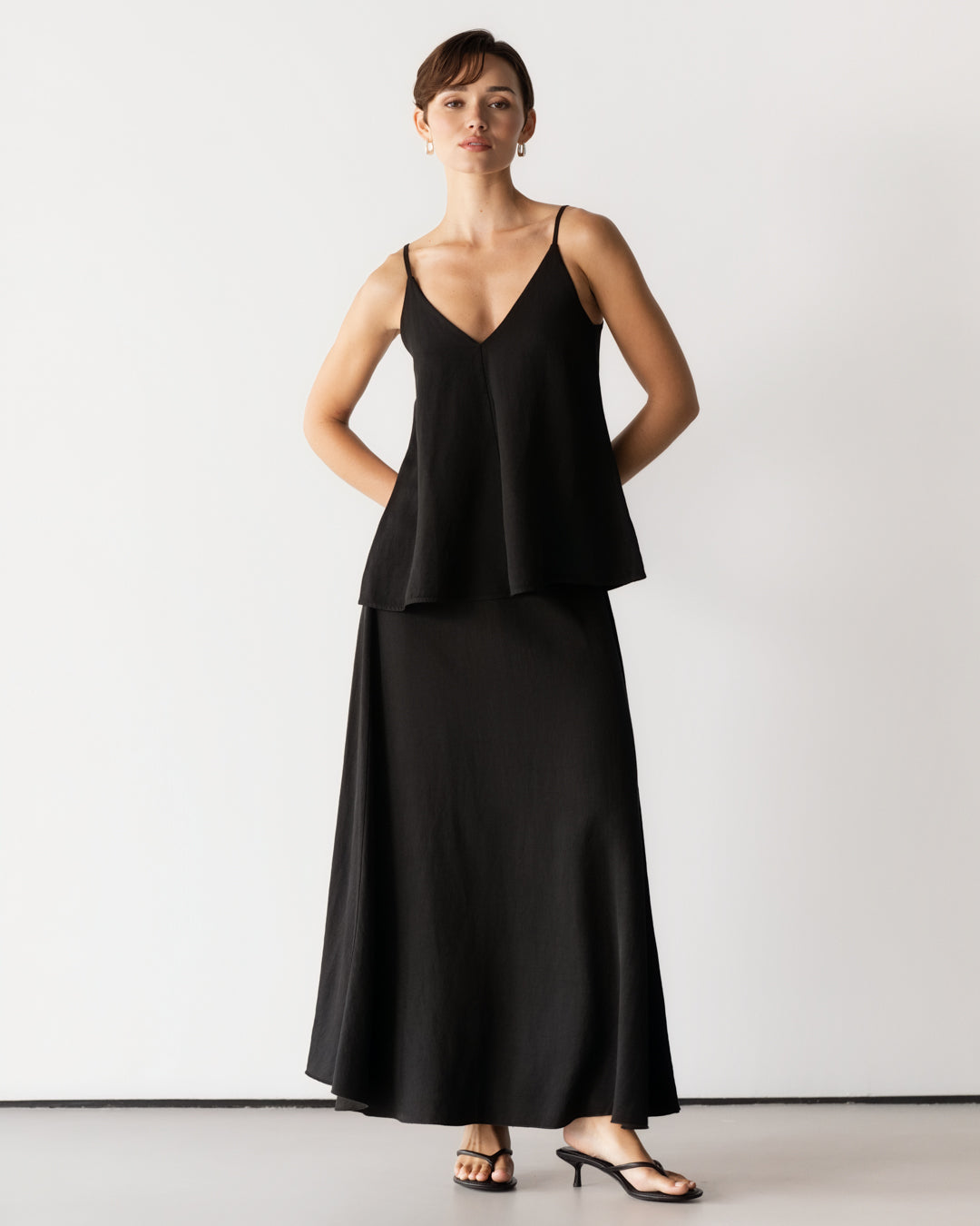 Willa Elastic Waist Skirt | Black