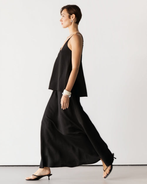 Willa Elastic Waist Skirt | Black