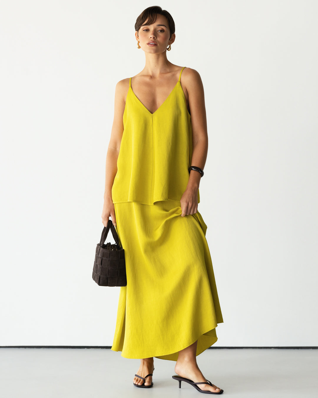 Willa Elastic Waist Skirt | Lime