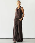 Sylvia Elastic Waist Trousers | Espresso Brown