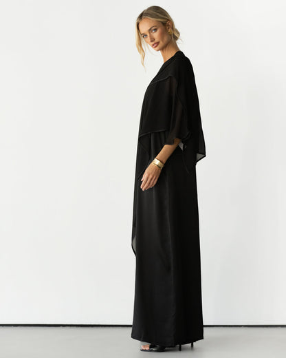Brienne Lightweight Cape | Black