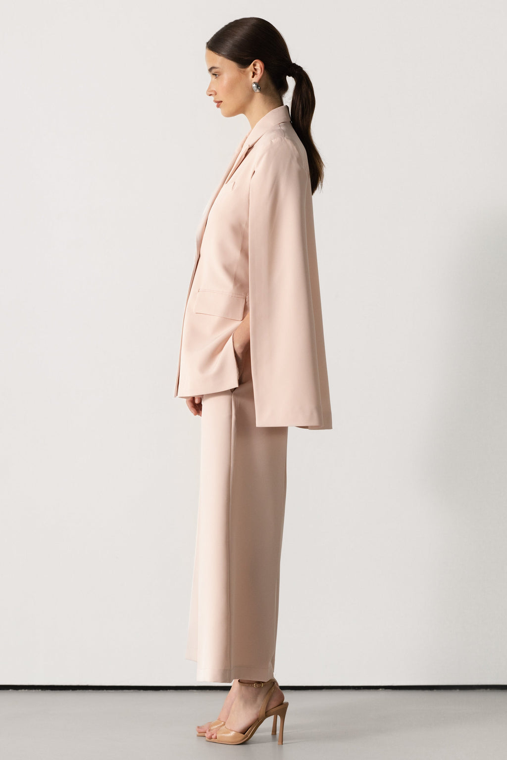 Spencer Tailored Elastic Waist Trousers | Dusty Pink