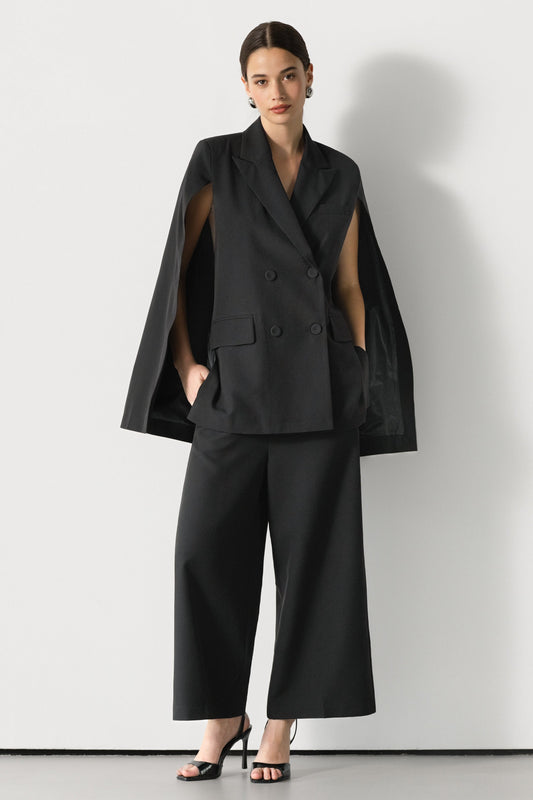 Spencer Tailored Elastic Waist Trousers | Black