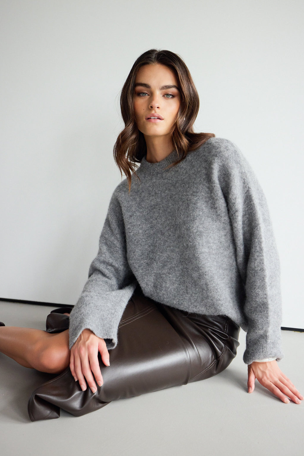 Naomi Sweater | Light Grey | Alpaca Blend