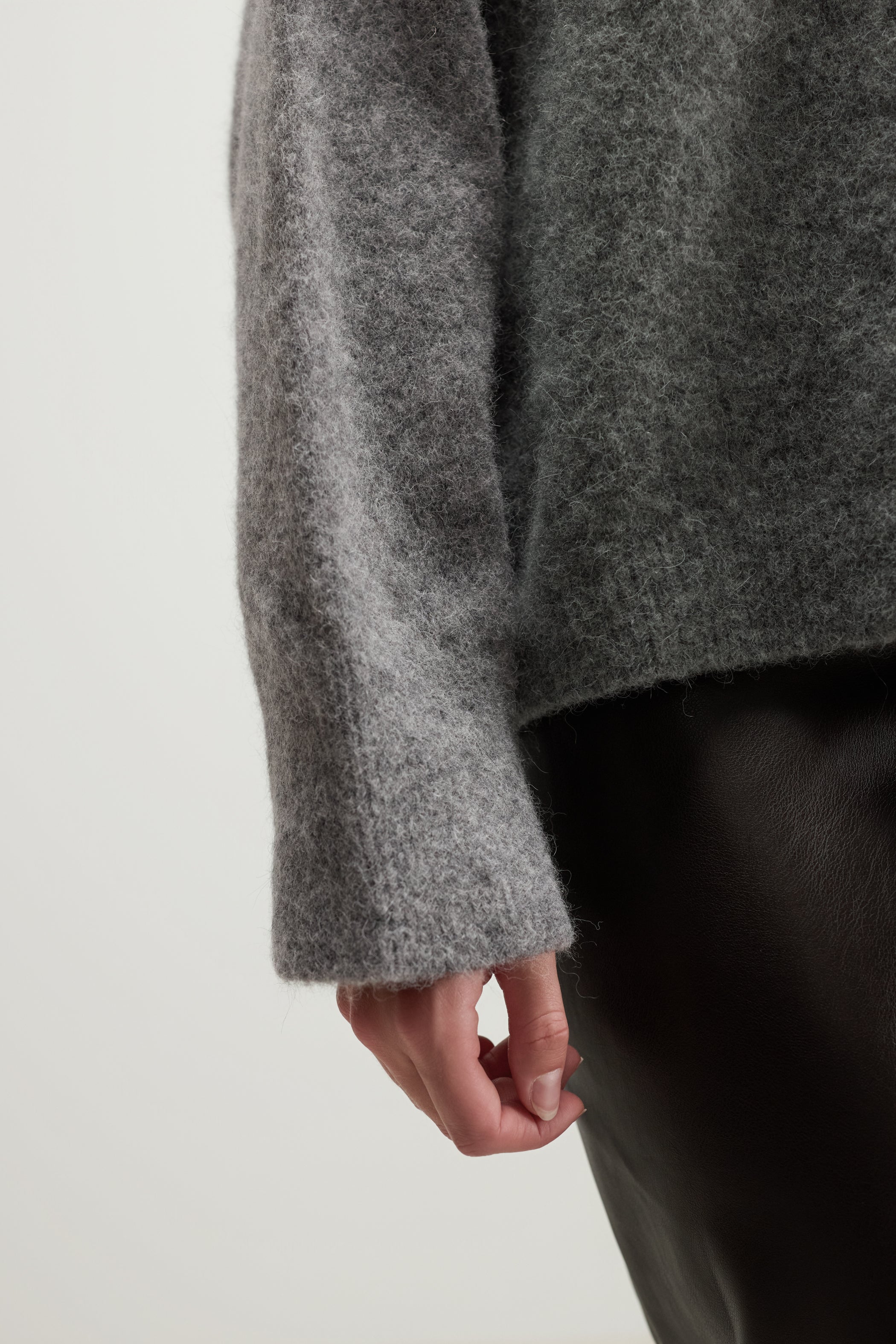 Naomi Sweater | Light Grey | Alpaca Blend