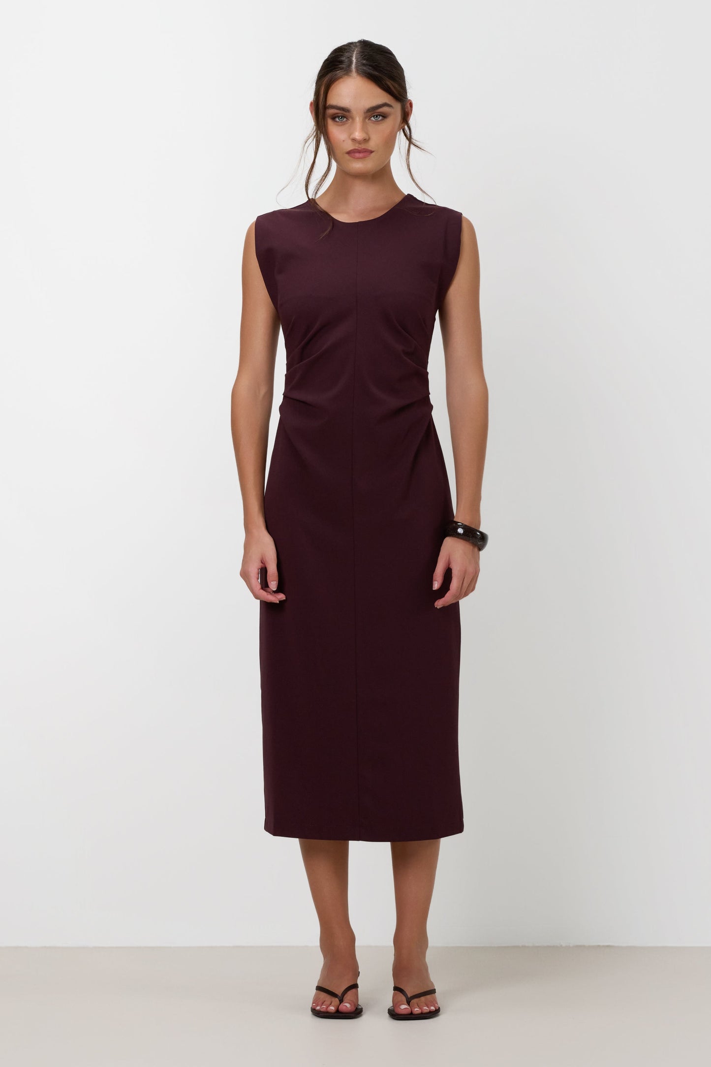 Wilde Ruched Dress | Burgundy