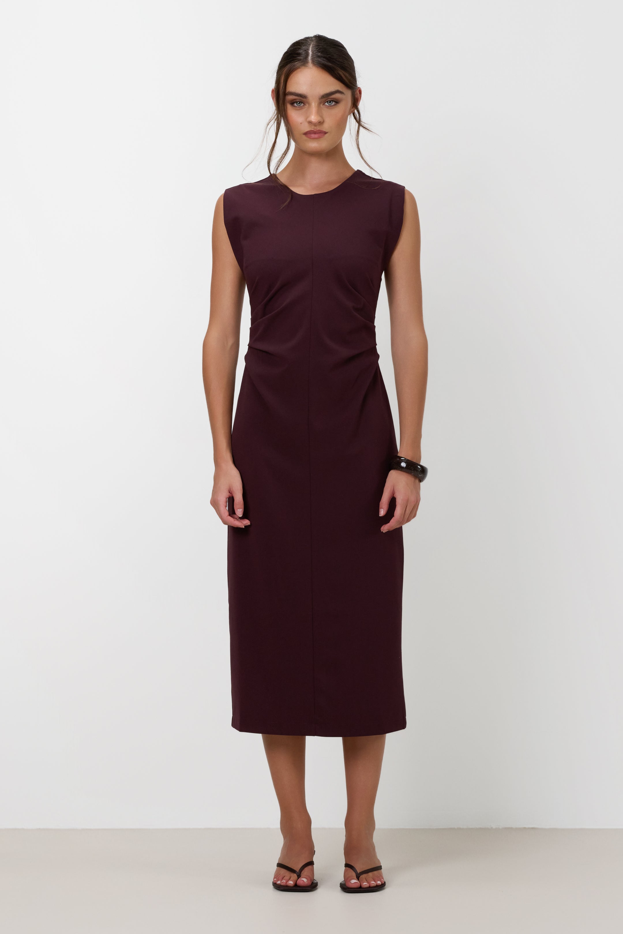 Wilde Ruched Dress | Burgundy