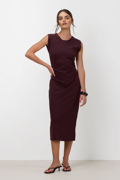 Wilde Ruched Dress | Burgundy
