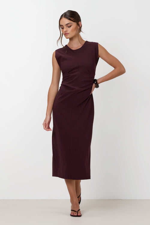 Wilde Ruched Dress | Burgundy