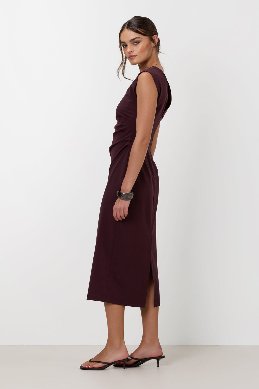Wilde Ruched Dress | Burgundy