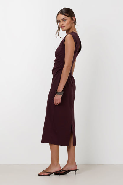 Wilde Ruched Dress | Burgundy