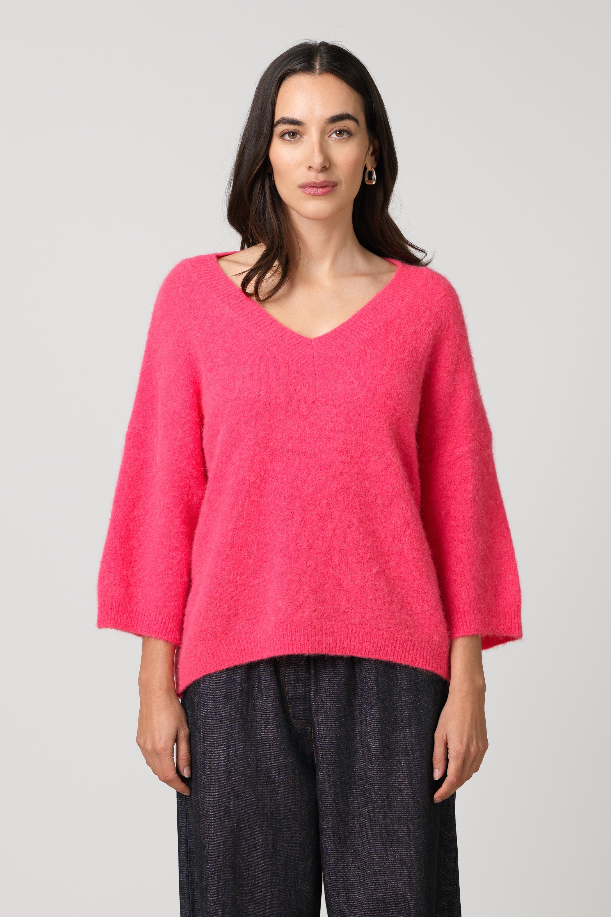 Kelly Sweater | Hot Pink | Alpaca-Wool Blend