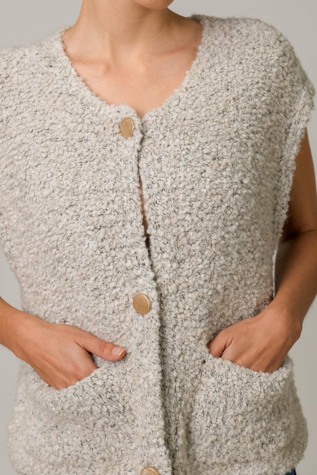 Josie Knitted Gilet | Oatmeal