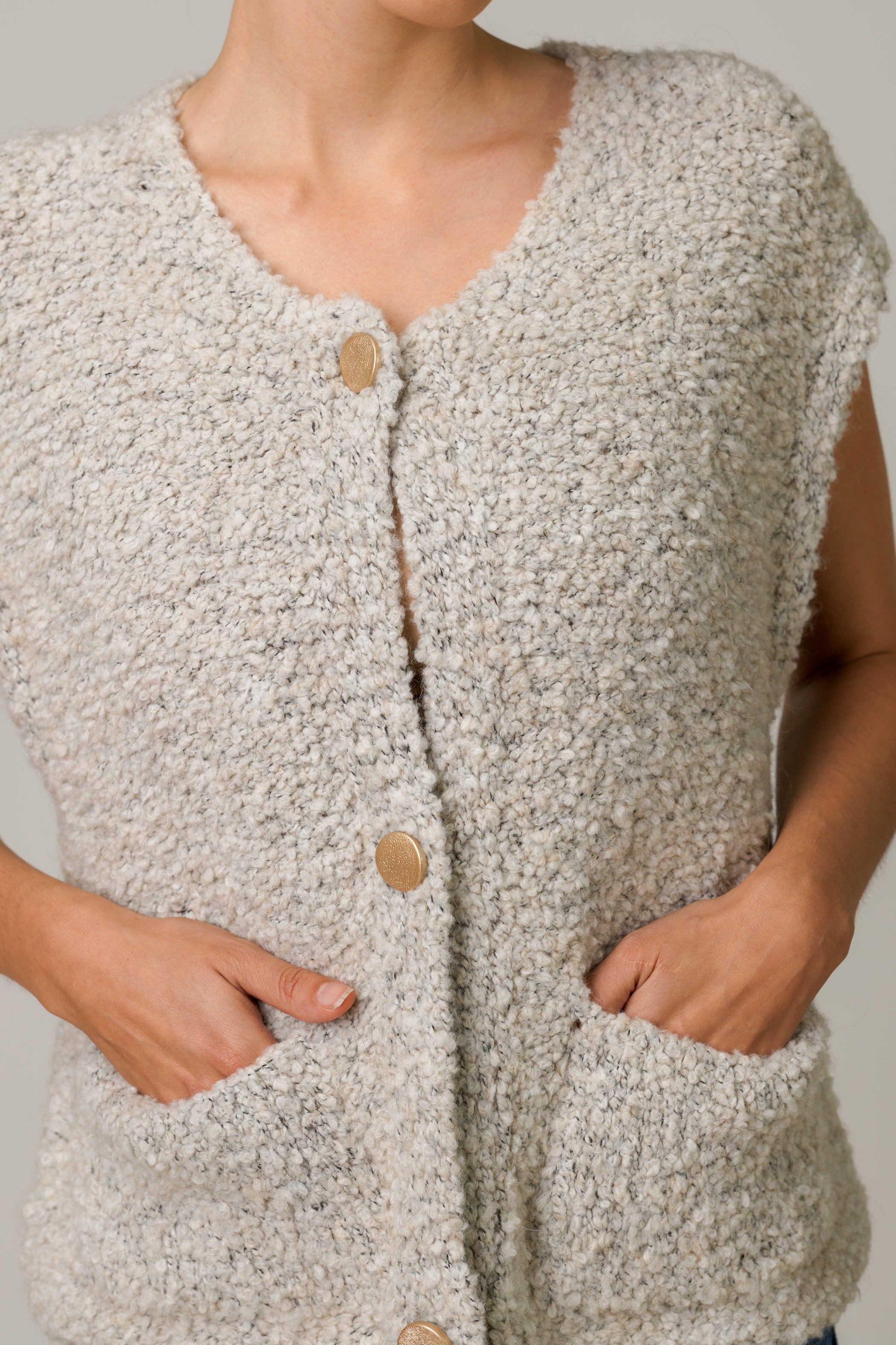 Josie Knitted Gilet | Oatmeal