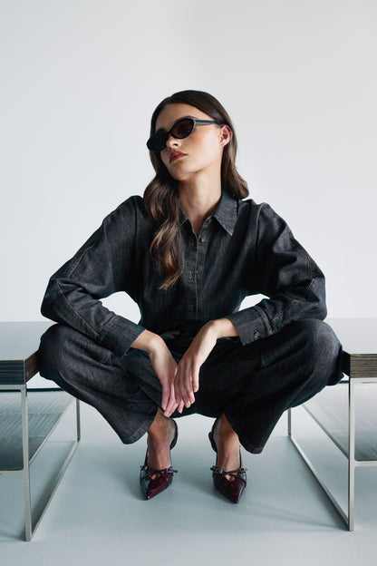 Aspen Button Up Shirt | Dark Denim