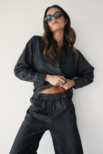 Aspen Button Up Shirt | Dark Denim