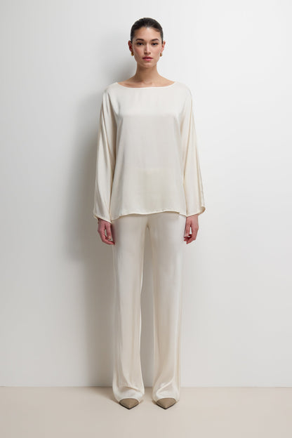 Arlet Wide Sleeve Boatneck | Ivory