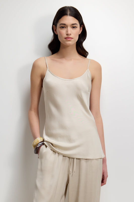 Cordelia Satin Vest | Light Beige