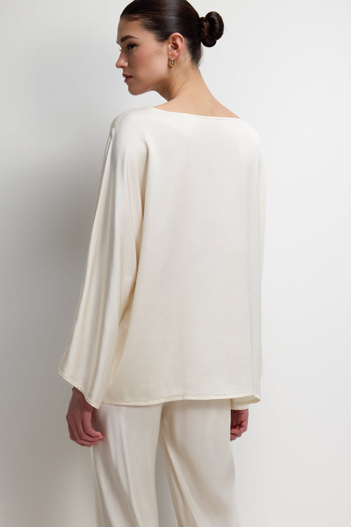 Arlet Wide Sleeve Boatneck | Ivory