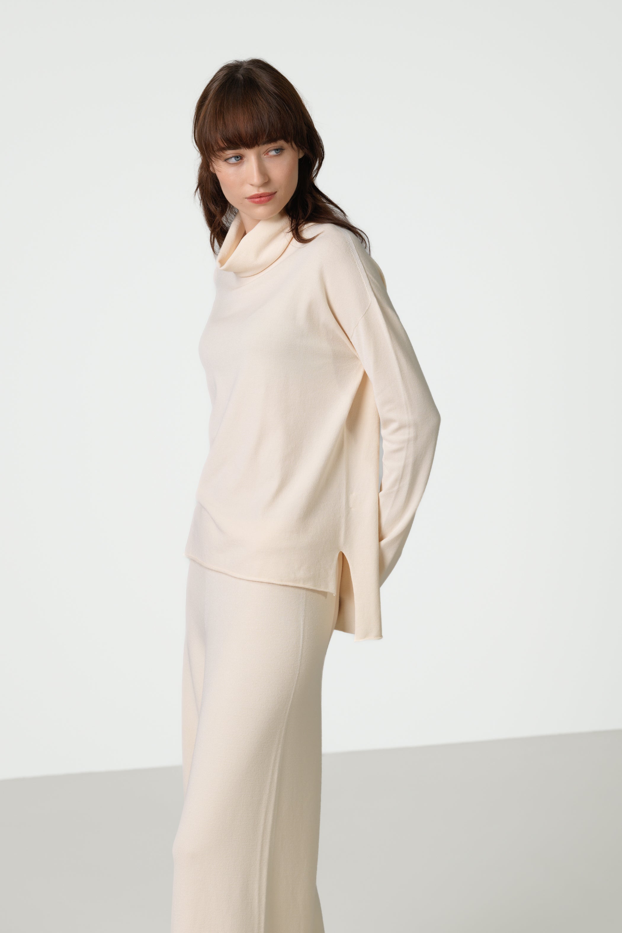 Kaia Roll Neck | Cream | Fine Knit