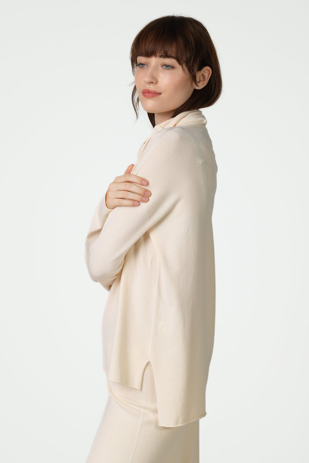 Kaia Roll Neck | Cream | Fine Knit