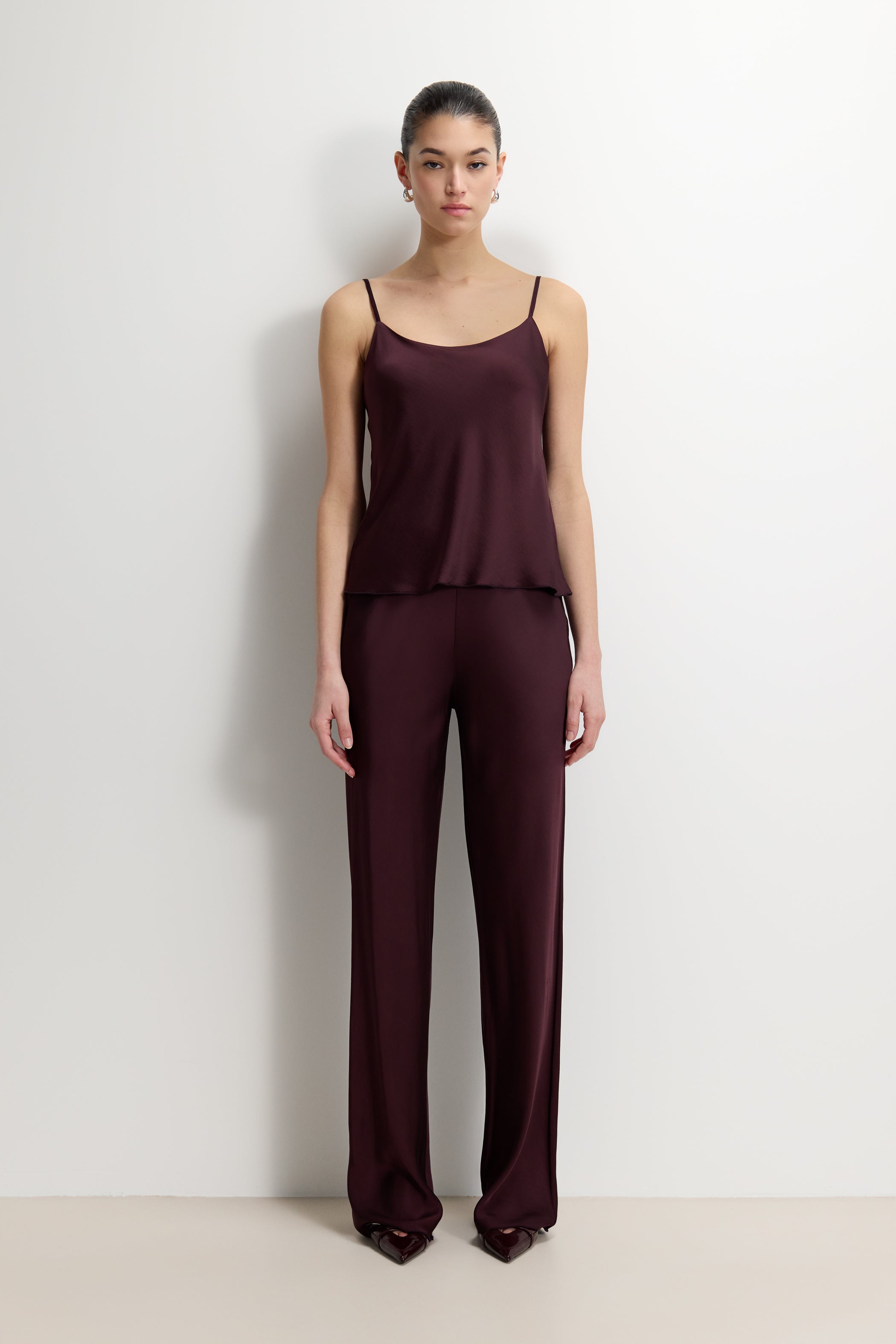 Odette Satin Vest | Amethyst Plum