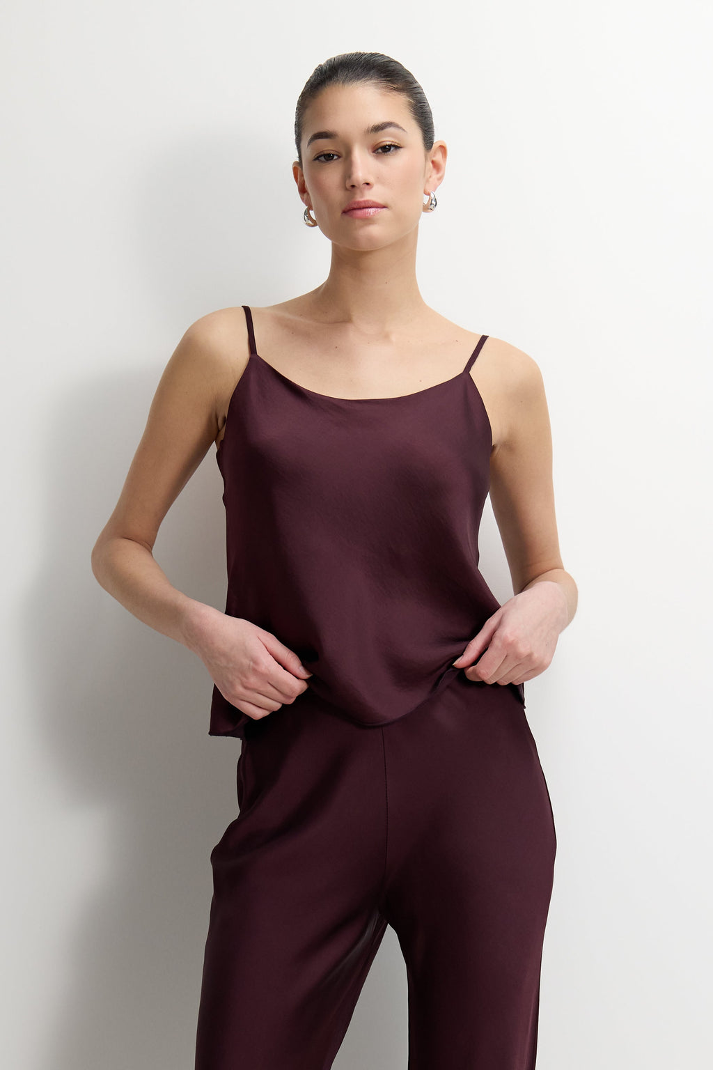 Odette Satin Vest | Amethyst Plum