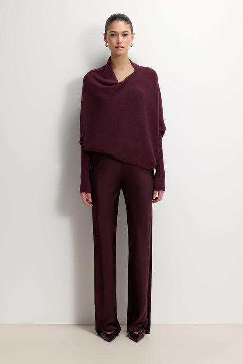 Asymmetric Draped | Amethyst Plum | Seamless Knit