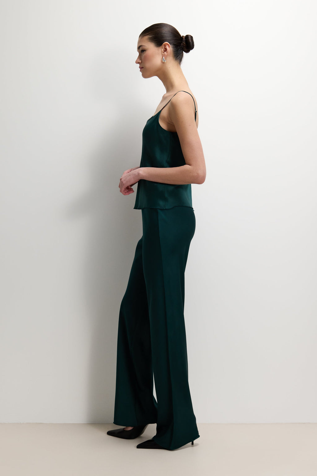 Odette Satin Vest | Teal