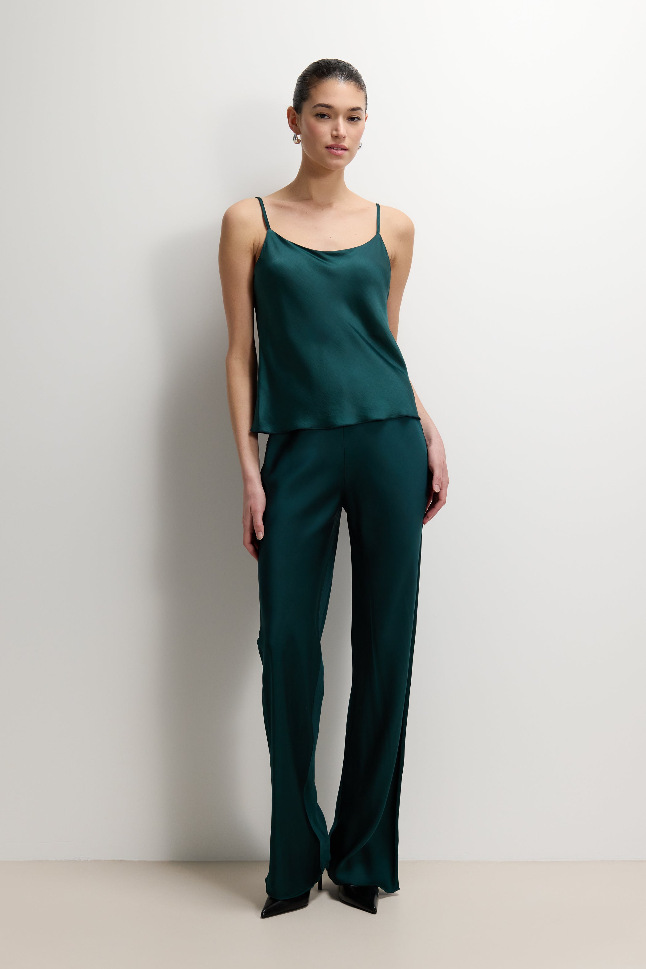 Odette Satin Vest | Teal